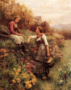 Marie and Diane countrywoman Daniel Ridgway Knight Oil Paintings